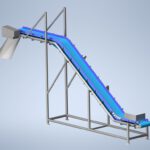 Hygienisch gebauetr Z-Fu00f6rderer mit 2100 mm Abgabehu00f6he